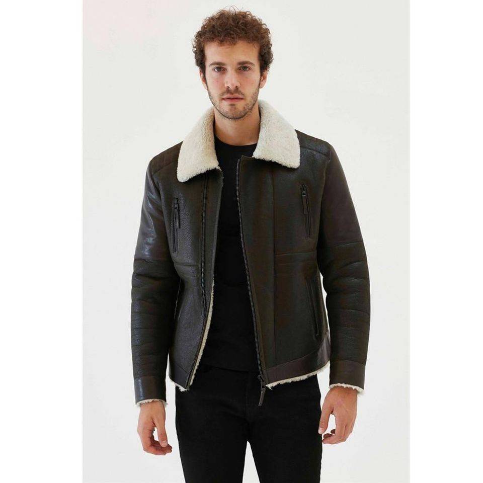 b3 bomber jacket sheepskin