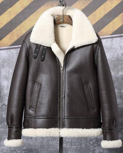 shearling bomber jacket